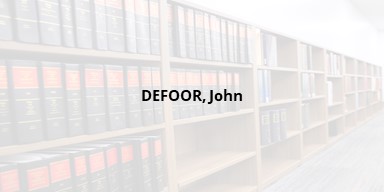 DeFOOR, John, II
